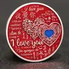 Kunst en ambachten Ik hou van je herdenkingsmunt Love You Love Gold Silver Coin