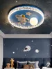 Lustres Led Lumières Lustre Moderne Pour Salle D'étude Chase The Moon Design Éclairage Intérieur Enfant Goutte Bleu Couleur