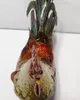 "Statua decorativa di un gallo rosso in metallo - Decorazione domestica unica per arti e mestieri per ricchezza e prosperità - Regalo perfetto per anime creative"