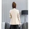 Women's Suits 2023 Spring And Autumn The Listing Slim Medium Long Sleeve Casual Style Mesh Red Beige Small Suit Jackets Coat Elegant