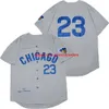 野球ジャージ23 Ryne Sandberg Vintage 1929 1984 1969 1909ホームアウェイブルークリームグレーホワイトプルオーバーボタンSTI