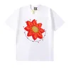 Blanc noir classique designer t-shirt d'été à manches courtes fleur de lotus rouge hommes femmes t-shirt t-shirt vêtements pour hommes