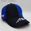 Stingy Brim Hats New red fashion F1 motorcycle racing men's and women's adjustable outdoor sports car hat racing baseball cL231109