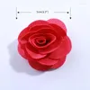 Accessoires de cheveux 200pcs 7cm mode toile de jute tissu fleurs pour robe décoration rosette rose fleur à la main filles bandeau u pick couleur