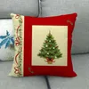 Pillow Christmas Simple Gift Linen Waterproof Sofa Cover Case Pillowcase Funda Cojines 45x45 Housses De Coussin