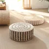 Travesseiro Japonês Chão Tatami Mão Tecido Futon Palha Cattail Mat Rattan Yoga Assento Redondo Pátio Varanda Decoração do Quarto