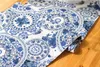 Bordslöpare Classic Printed Blue White Porcelain Borderless Cotton Linen Table Runner Restaurant Home Table Decorative Fabric 8014ZQ 230408