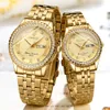 CHENXI Original pour hommes femmes Quartz doré entièrement en acier haut marque montre-bracelet pour hommes étanche horloge montres