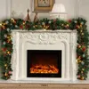 Juldekorationer 1.8/2,7 m Artificial Christmas Fire Place Garland Wreath Pine Tree Ornament Gold/Pink/Blue/Red Year Pise Place Navidad Decor 231109