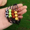 Charm Bracelets 2023 Sport Adjustable Basketball Soccer Rugby Volleyball Braided Rope Bracelet For Women Ball Men Gifts