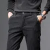 Pantaloni da uomo In Pile Invernale Caldo Tessuto Spazzolato Casual Business Moda Slim Fit Pantaloni di Cotone In Velluto Spesso Stretch Maschio 28-38