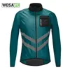 Cycling Jackets WOSAWE Windproof Cycling Jacket Bike Jersey Outdoor Sport Cycling Windbreaker Rainproof Reflective Bike Clothing Navy Blue 231109