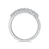 Anelli a grappolo BOEYCJR 925 Argento D Colore VVS1 1ct Totale 3x1.5mm Pera Moissanite Fedi nuziali per le donne Regalo