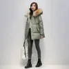 Women's Fur Faux Natural Big Collar Parkas Fashion Short Coat Women Winter Jacket Loose Female Warm Elegant Down 231108