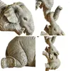 Decoraciones de jardín 3 en 1 estatua de elefante borracho figura de acción de resina decoración nórdica ornamento Animal escultura figurita escritorio decoración del hogar