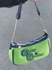 Sacs de soirée Y2K Vintage coréen épaule vert aisselles fourre-tout sacs dames fronde velours aisselle sac Zip sacs à main fête Bagutte sacs à main femmes 231108