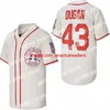 Baseballtrikots 43 Jimmy Dugan 8 Dottie Hinson Jersey City of Rockford Peaches A League Their Own Man Women Y