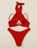 Krzyż kątowy damskiej kantar push u upczy bikini kobiety w kostium kąpielowy sexy dwuczęściowy letni stroje kąpiel