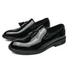 men dress shoes Groom shoes Patent leather cusp Men's oxford shoes tassel Loafers large size :US 6.5-US11