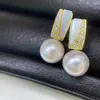 Kolczyki na stadninie Perfect okrągłe perłowe 8 mm eleganckie ręcznie robione prezenty biżuterii