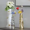 Vaser keramisk vas geometrisk sfär oregelbunden blomma vas porslin artefakt blomma arrangemang hem dekoration tillbehör vaser krukor 231109
