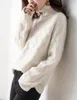 Women Sweters kaszmirowy sweter kobiety Turtleck Pure Color Knited Pullover luźne kobiety