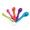 Measuring Tools 100set 5Pcs/set Spoons Colorful Plastic (1 / 2.5 5 7.5/ 15ml) Measure Spoon Super Useful Sugar Cake Baking