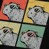 Men's T Shirts Retro Animal Lover Vintage Round Collar TShirt Capybara Capybaras Original Polyester Shirt Men Clothes Fashion