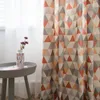 Rideau rideaux modernes de style européen pour salon salle à manger chambre à coucher tissu polyester-coton fini imprimé