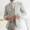 Garnitury męskie formalne mężczyzn o szerokości 3 sztuki Kostium klapów Homme ślubny Tuxedos Terno Masculino Prom Bespokesuit Dasike Blazer