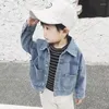 Jackets Kids Casual Jacket Casual Boys Color Jeans Coats Moda Meninas Denim Roupas de bebê Crianças de roupas externas TZ149