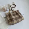 숄더백 여성 2023 가을 새로운 캐주얼 간단한 체커 가방 통근 대기업 Totecatlin_fashion_bags