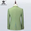 Męskie garnitury Blazers kurtki kamizelki s-5xl luksusowy zielony garnitur biznesowy 3PCS Prom Banquet Party Groom Wedding Sukni