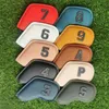 Inne produkty golfowe Golf Woods Covers dla kierowcy Putter Fairway 135UT Clubs Zestaw głowy Pu skóra unisex prosta okładka żelaza golfowego 231109