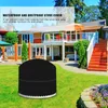 Tools Fire Pit Cover 210D Chimenea Redonda Impermeable Hecha de Tela Oxford Resistente a la Intemperie Negro Resistente