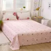 Ensembles de literie je t'aime rose ensemble Super doux coréen housse de couette feuille impression point doux fraise literie jeune fille lit mignon