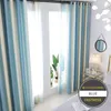 Cortina de rayas de colores, cortinas opacas, persianas modernas para ventanas, tul personalizado para sala de estar, dormitorio, sombra de lino