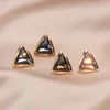 Kolczyki stadniskie przylot duży geometryczny trójkąt dla kobiet błyszczące czyste kryształowe kolce eleganckie imprezowe prezenty biżuterii