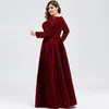 Casual Dresses Women's Elegant golvlängd Formell mode Solid Color V-Neck-paljetter Långärmad Slim Evening Party Dress #JS5