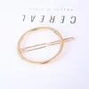 Hair Accessories Fashion Round Jewelry Women Girls Metal Circle Clips Hairpins Wedding Party
