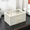 Jewelry Boxes Velvet Jewelry Box Women Bracelet Neccklace Eaarings Jewelry Display Stand Luxury Big Size Storage Ring Box for Organizer Case Q231109