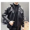 남자 재킷 koodao for men slim fit coat fashion casuals collar polyester spring and Autumn Black 231108