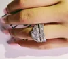 2019 New Arrivic Top Sellose Vintage Fashion Jewelry 925 Sterling Silver Couple Rings Princess Cut White Topaz CZ Diamond Party BR2943992