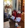 Envoltório de presente Santa Natal Grande Sacos de Presente Grande Tecido Draw String Saco de Presente Vermelho Grande Saco de Natal Decorações de Casa Ano Embalagem de Presente 231109