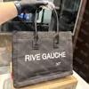 Designer RIVE GAUCHE Canvas Flax Shopping Bag Womens Letter Handbag Tote Bags Winter Package Crossbody Embroidery Letter High Capacity Shoulder Bags