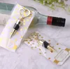 سدادة زجاجة القلب الذهب Golden Wedding Favors Wine Stoppers Bridal Dame Giveaways for Guest C452