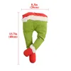 Juldekorationer Grinches Christmas Tree Decoration Navidad Green Fur Monster Thief Leg Jul Decoration 2024 Artificial Decorative Leg Plush 231109