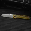 1Pcs BM 9400 AUTO Tactical Knife D2 Stone Wash Blade PEA Plastic Handle EDC Pocket Folder Knives with Retail Box