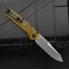 1Pcs BM 9400 AUTO Tactical Knife D2 Stone Wash Blade PEA Plastic Handle EDC Pocket Folder Knives with Retail Box