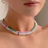 Kettingen Chalcedoon Natuursteen Ketting Romantische Leuke Groene Aventurijn Parel Stiksels Chokers Voor Vrouwen Bohemen Ketting Trendy Sieraden